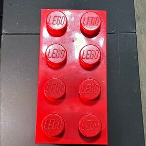 LEGO Red 8-Stud Storage Brick Box w/ Red LEGO Pieces – Bulk Lot